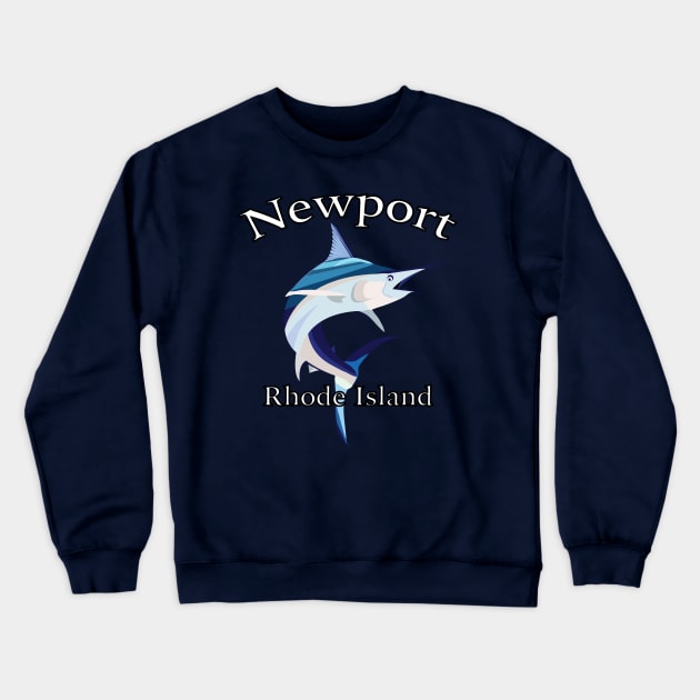 Newport RI Swordfish Crewneck Sweatshirt by ACGraphics